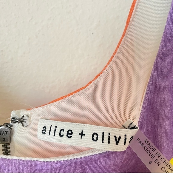 Alice + Olivia Multicolor Abstract Midi Dress - Picture 4 of 8